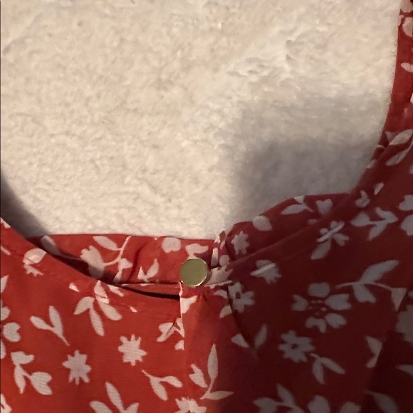 Dress Barn Asymmetrical Red Floral Dress - Picture 3 of 3